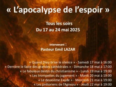 Flyers De La Conférence L'apocalypse De L'espoir